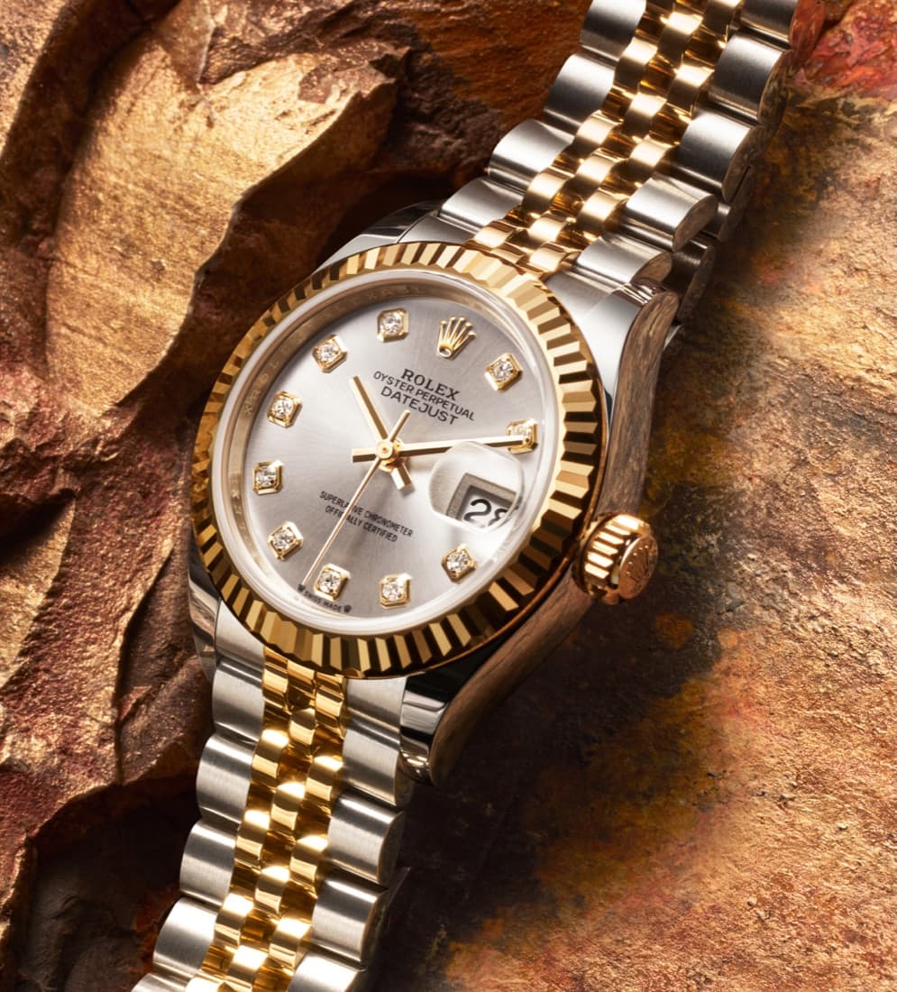 Rolex Lady-Datejust Oyster, Oystersteel and yellow gold
