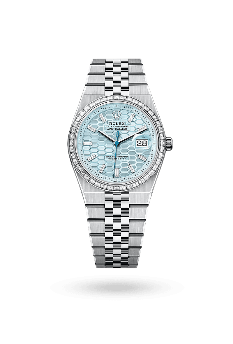 Rolex Land-Dweller 36 - Oyster, 36 mm, platinum and diamonds