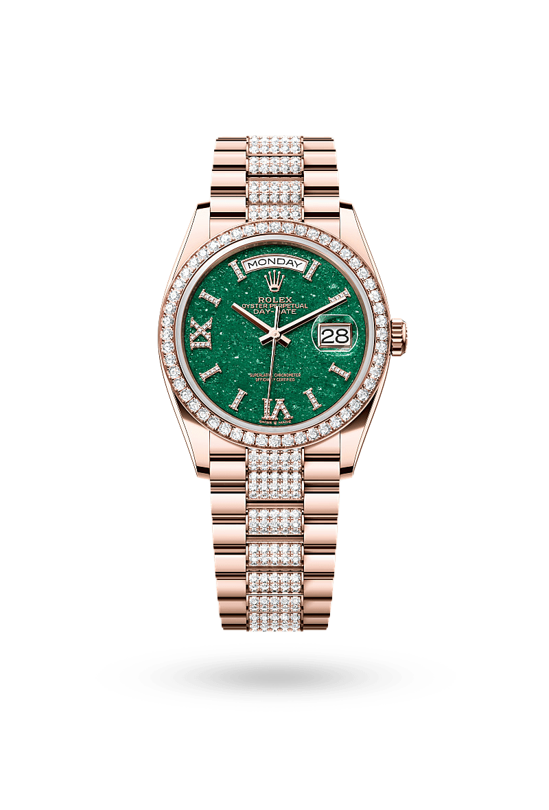 Rolex Day-Date 36 - Oyster, 36 mm, Everose gold and diamonds