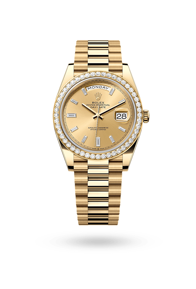 Rolex Day-Date 40 - Oyster, 40 mm, yellow gold and diamonds