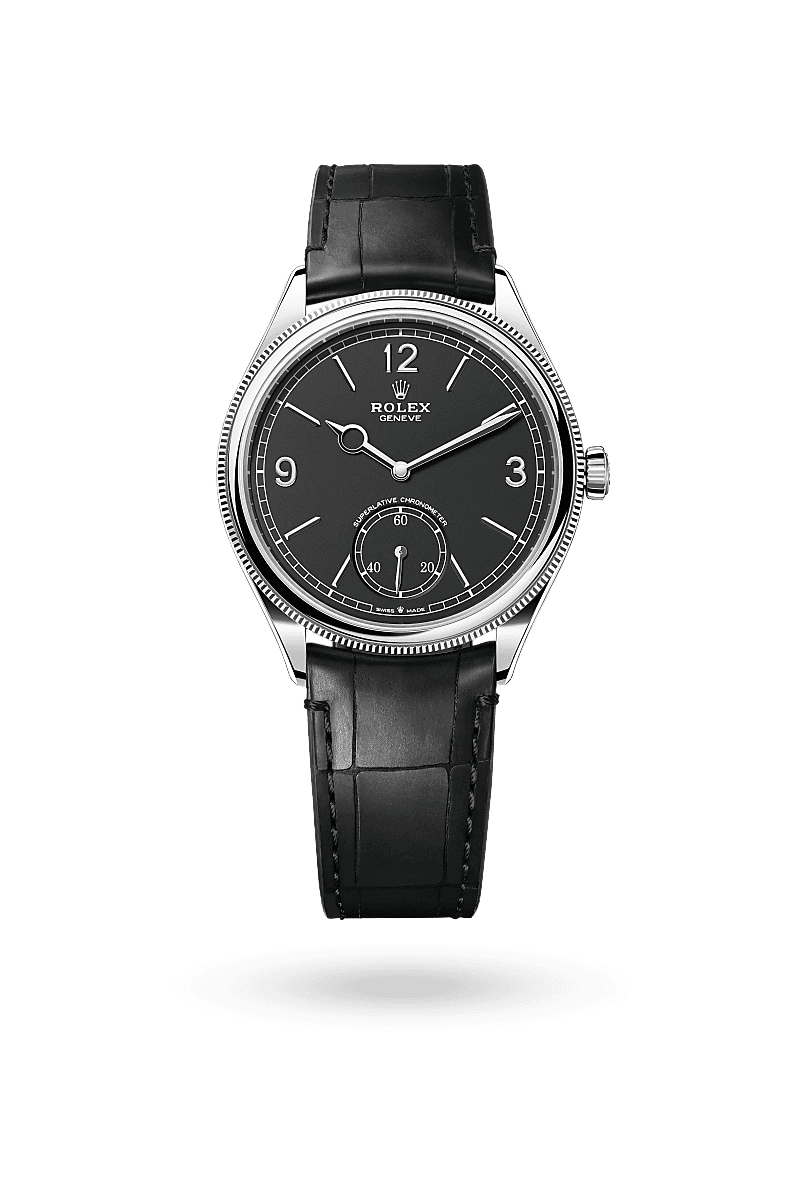 Rolex 1908 - 39 mm, 18 ct white gold, polished finish