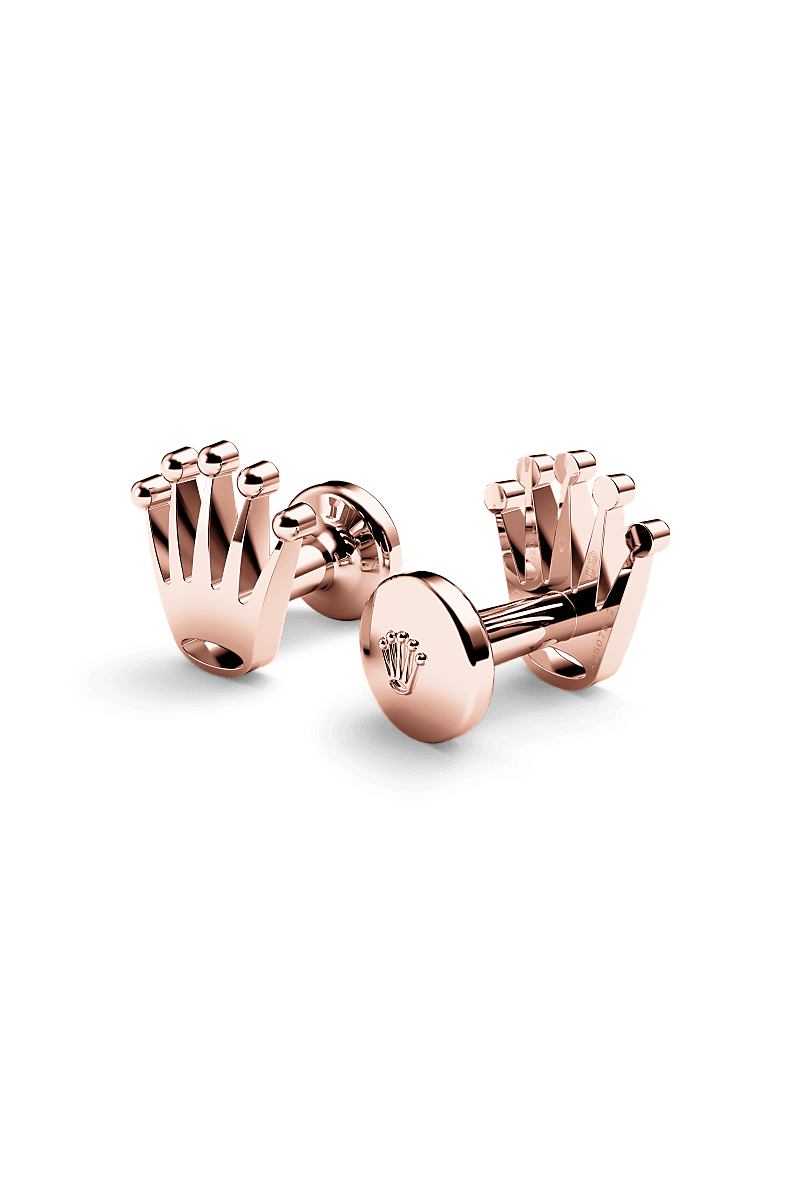 Rolex Crown cufflinks Everose gold